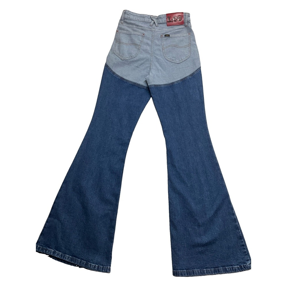 Lee Women’s Two-Tone Blue High-Waist Jeans - Picture 8 of 9